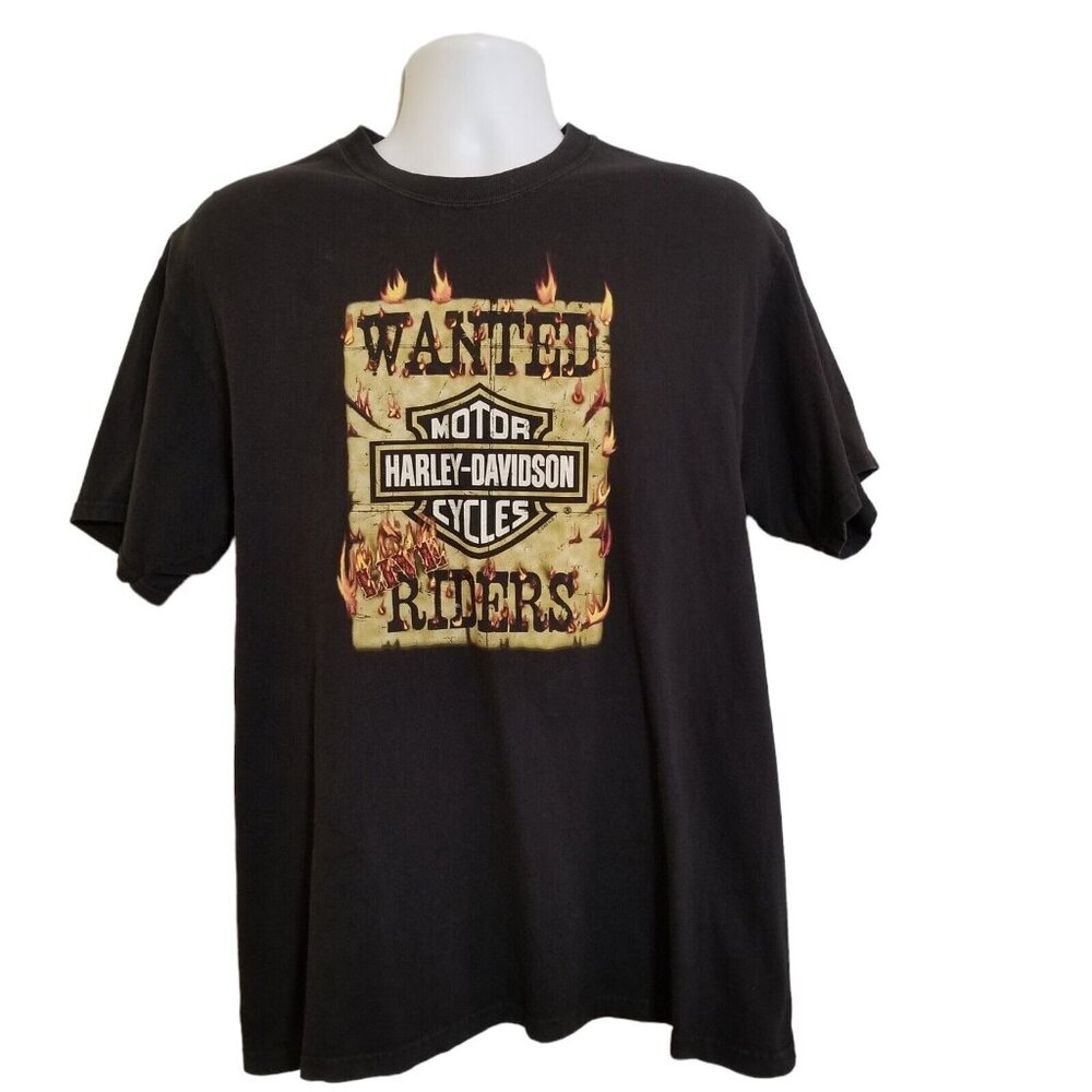 Harley Davidson T Shirt Mens Size L Vintage Zooks Des Moines Iowa Biker Distress